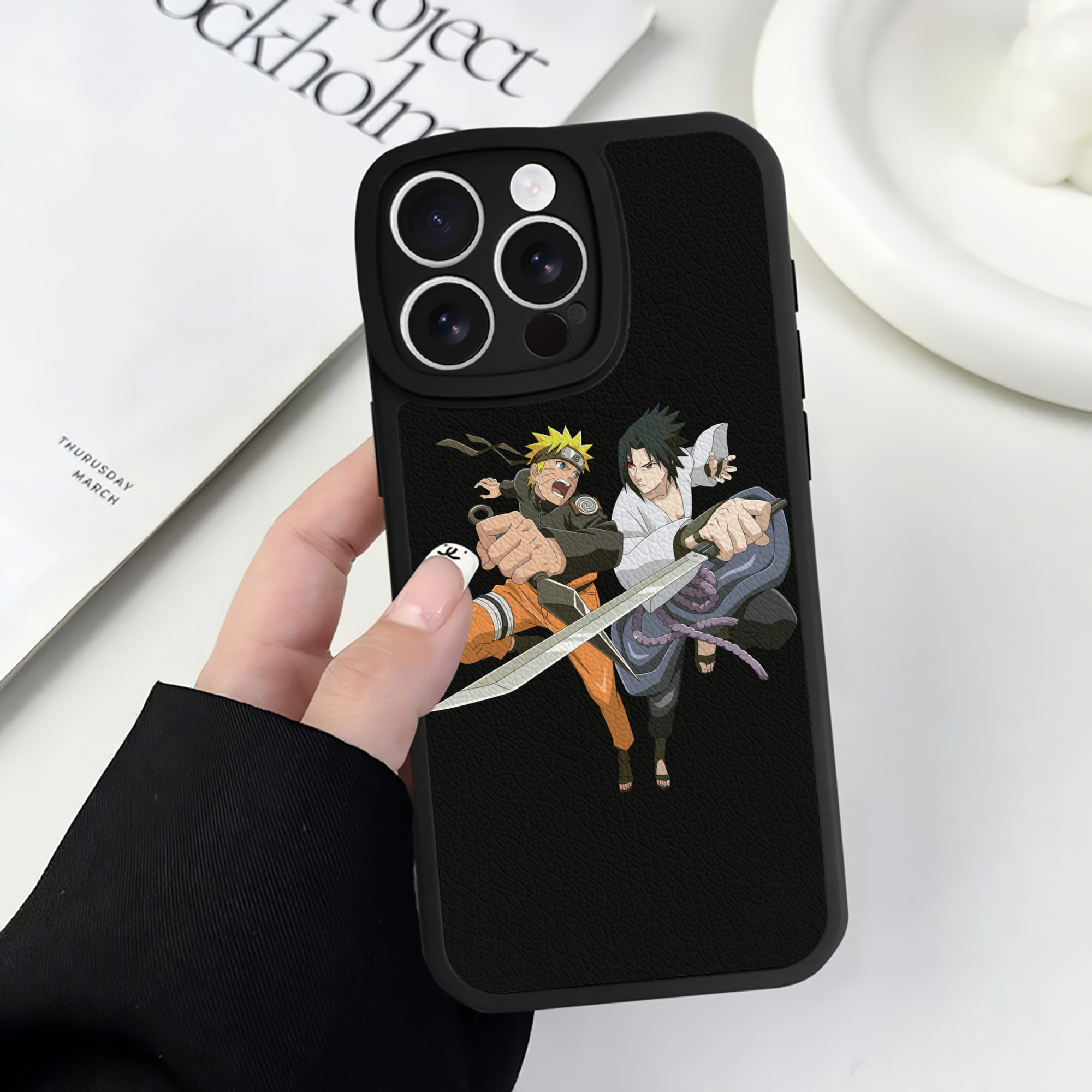 （画像用） NARUTO -ナルト- うずまき ナルト Uzumaki Naruto 【iPhone 16シリーズ対応】シリコンスマホケース（レザー調） 材質：シリコン